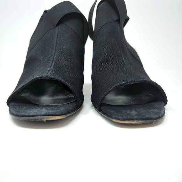 Vintage Helmut Lang Heels 9.5 Black Open Toe - Picture 5 of 13